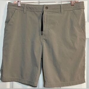 Prana Shorts Mens 38 Tan Cotton Chino Hiking Outdoor 8” Inseam EUC